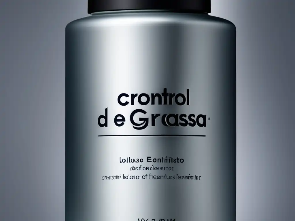 Un acondicionador de cabello plateado con etiqueta 