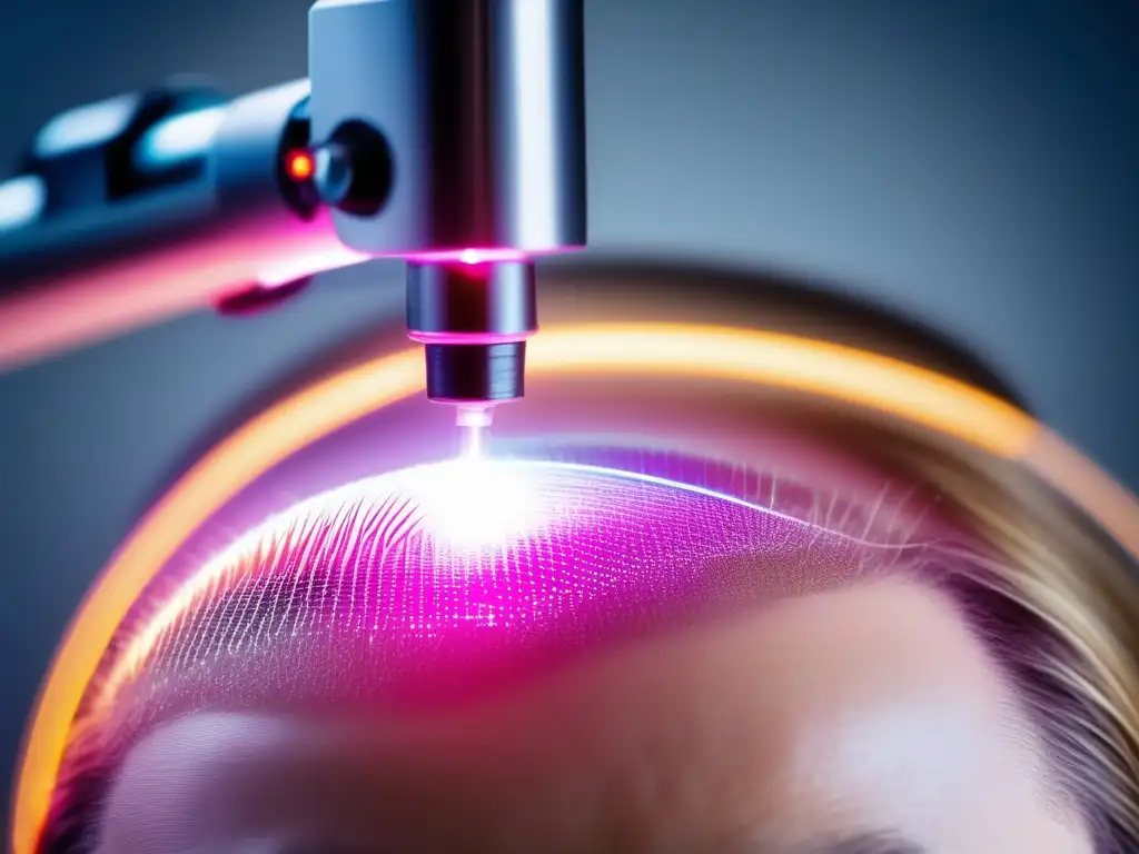 Implantación precisa de cabello con láser Una avanzada tecnología láser realiza un trasplante capilar con precisión detallada