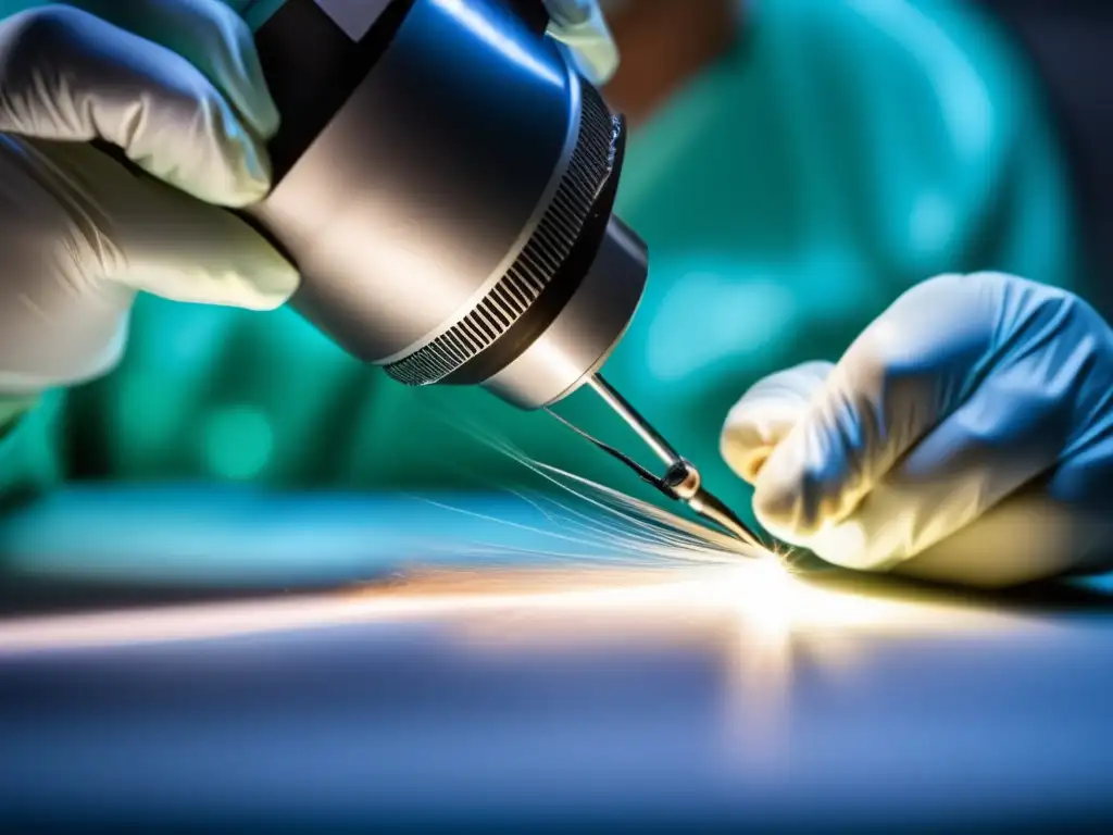 Extracción de Folículos Capilares: Precisión Quirúrgica Un cirujano utilizando nuevas técnicas trasplante capilar eficiente para extraer y preservar folículos capilares con precisión experta