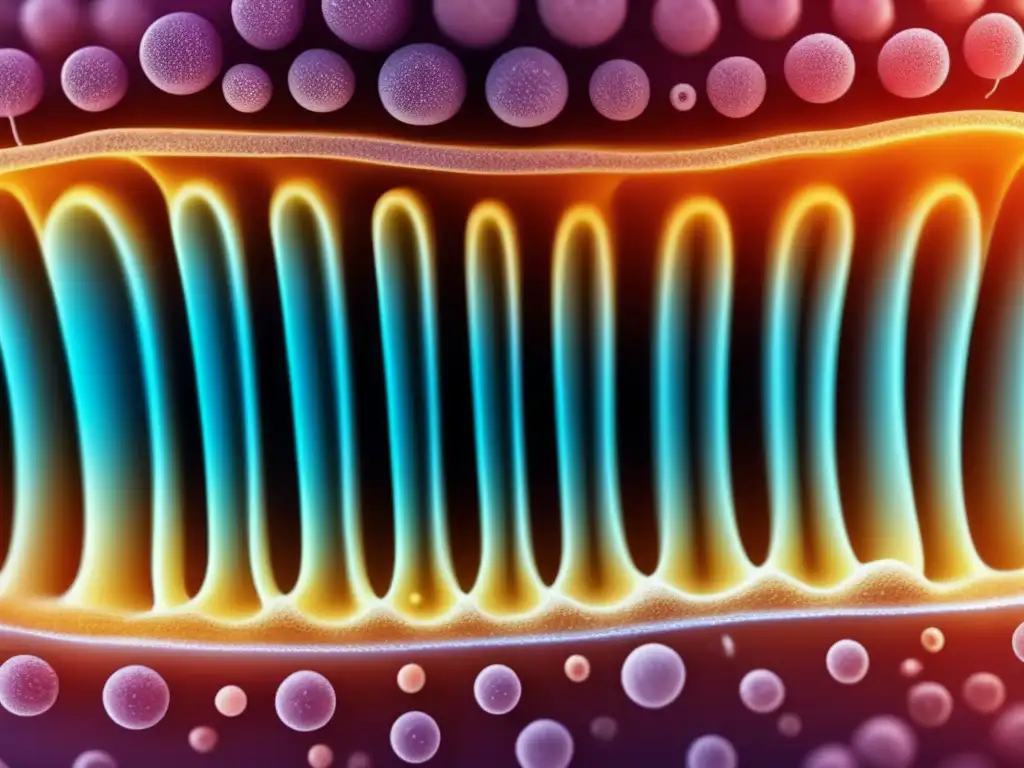 Detallada imagen 8k de un folículo piloso bajo microscopio, mostrando efectos de desequilibrios hormonales en crecimiento y estructura del cabello