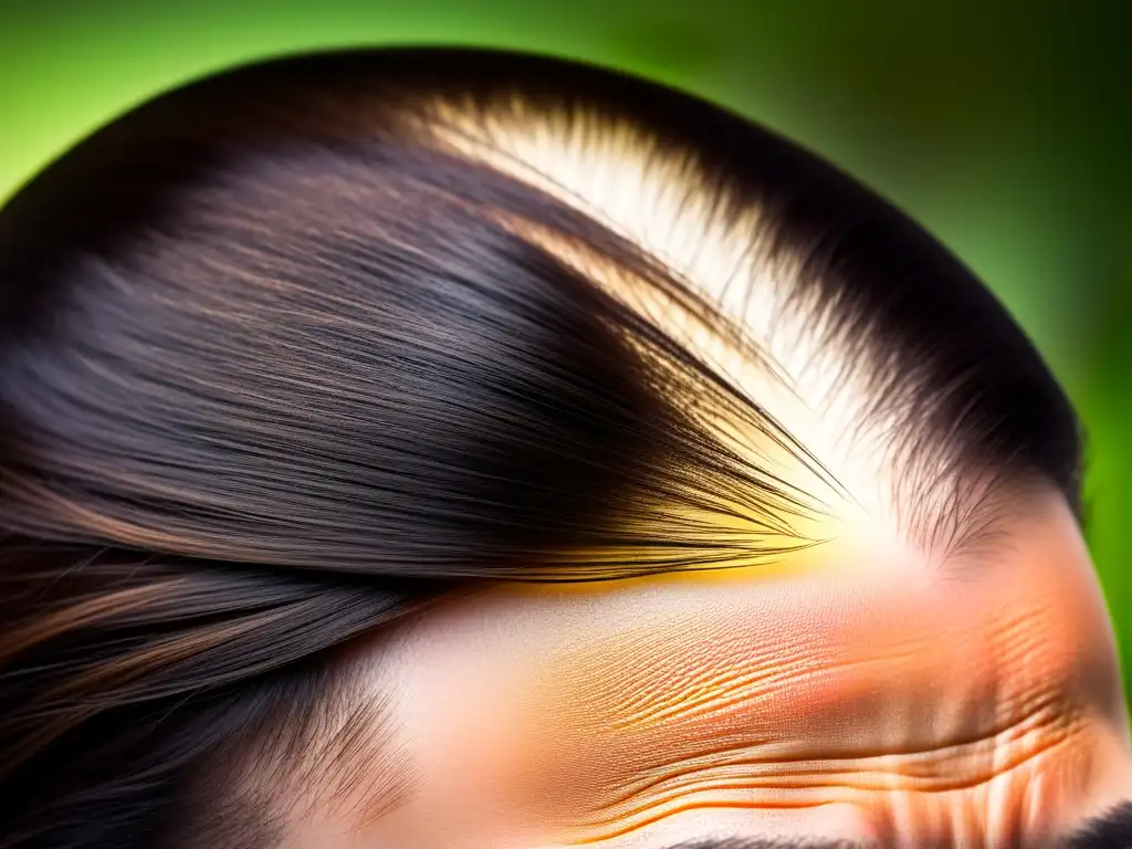 Regeneración capilar: resultados exitosos con corticosteroides tópicos Detalle en alta resolución de cuero cabelludo con cabello regenerado gracias a corticosteroides tópicos para la alopecia areata