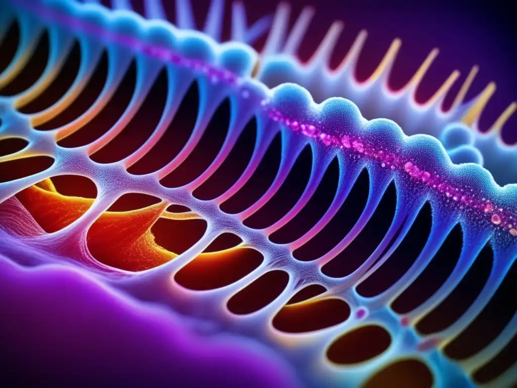 Detalle de folículo capilar sano bajo microscopio, mostrando la regeneración celular