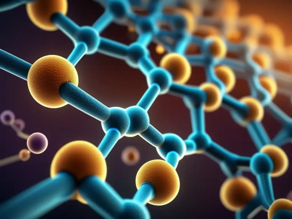 Detalle 8k de estructura proteica; complejidad y vitalidad, Importancia proteínas en tratamiento capilar