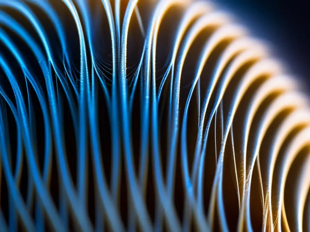 Detalle impactante del cuero cabelludo, mostrando la compleja red de folículos capilares y textura del cabello