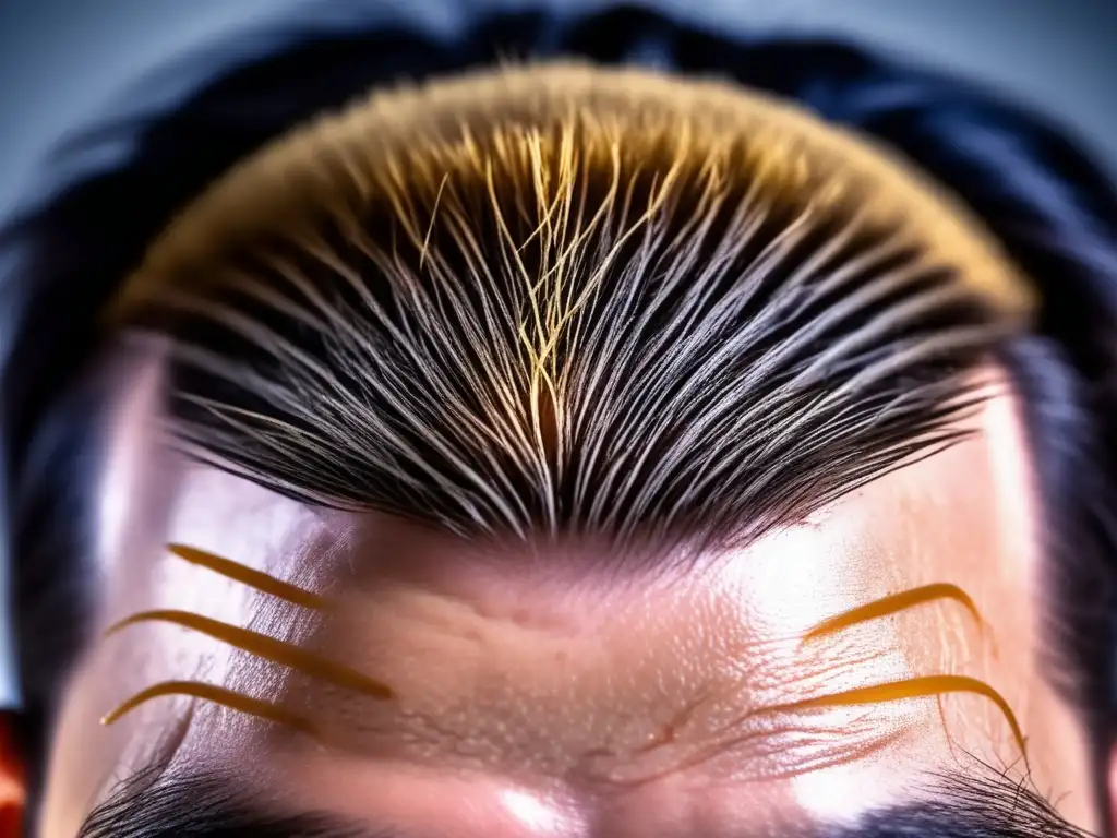 Implante capilar: detalle postoperatorio Detalle de trasplante capilar y cuidado postoperatorio trasplante capilar