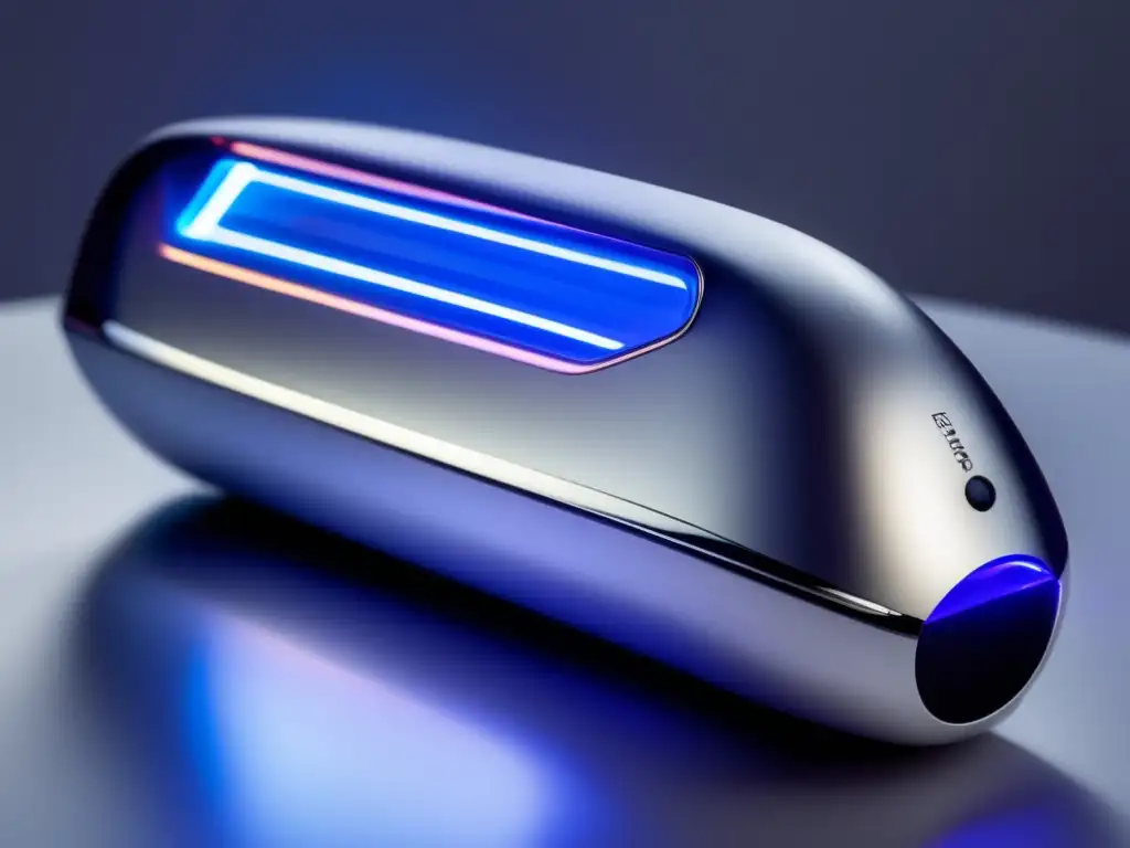 Un dispositivo de tratamiento capilar con tecnología infrarroja en un salón de belleza de alta gama