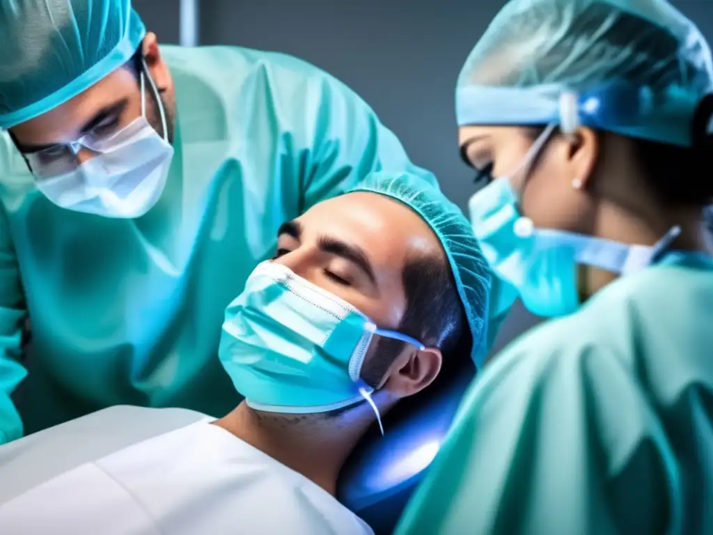 Un equipo médico realiza con precisión un trasplante capilar personalizado para pacientes, resaltando su profesionalismo y cuidado