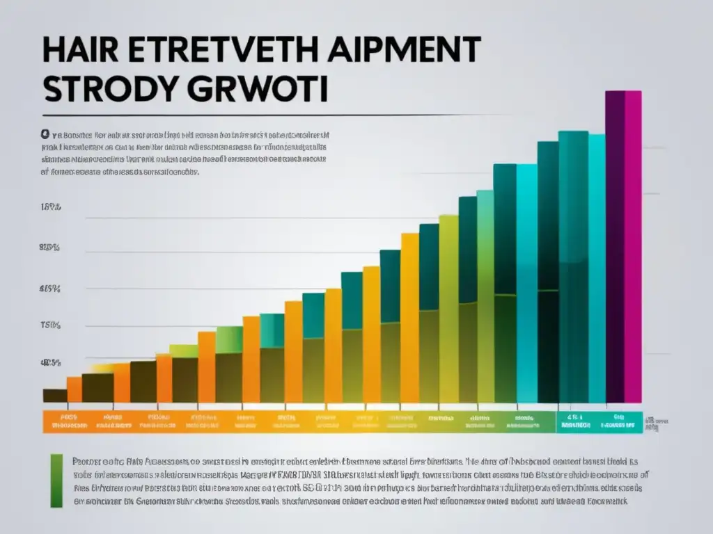 Estudio científico sobre suplementos vitamínicos para tratamiento capilar con gráficos detallados y colores vibrantes