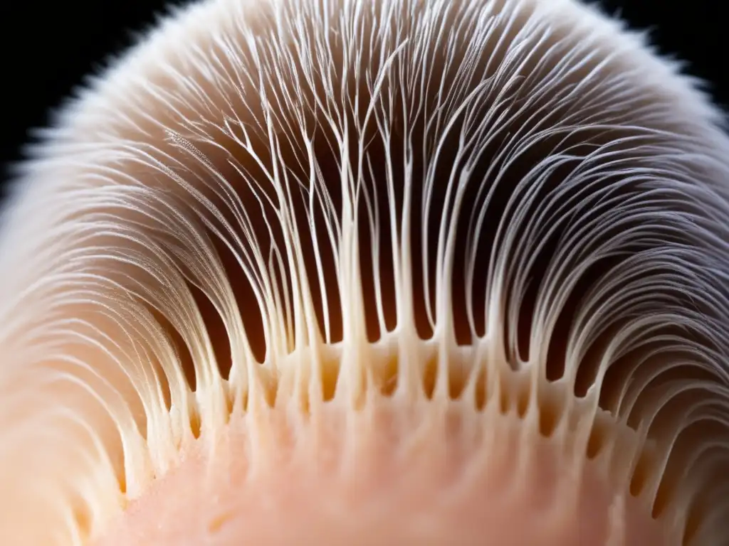 Imagen detallada de cuero cabelludo con alopecia, mostrando patrones de pérdida de cabello y áreas para terapia láser