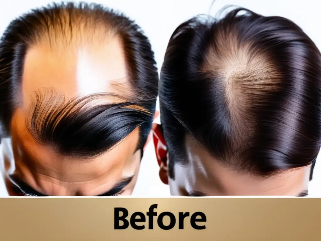 Transformación impactante: terapia con plasma rico en plaquetas para pérdida de cabello muestra resultados asombrosos de antes y después.