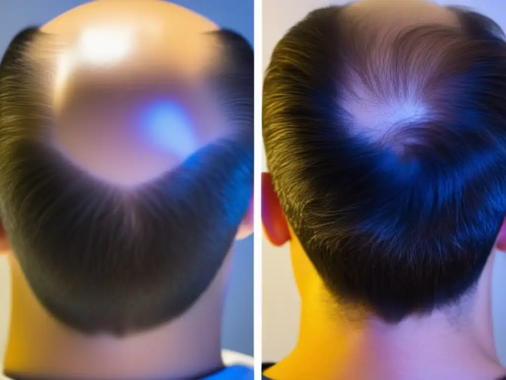 Transformación impresionante de cabello tras terapia láser para caída cabello casos clínicos