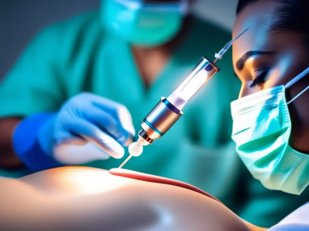 Un médico realiza un microinjerto capilar con precisión mientras el paciente se siente cómodo