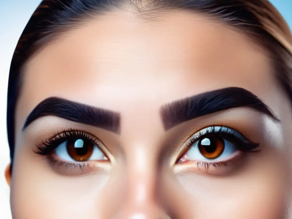 Transformación de cejas con microinjerto: antes y después Resultado de microinjerto en cejas y barba: cejas escasas antes, abundantes y naturales después