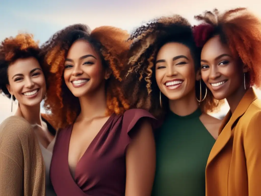 Un retrato diverso y vibrante de personas con diferentes peinados y colores de cabello, sonriendo seguros