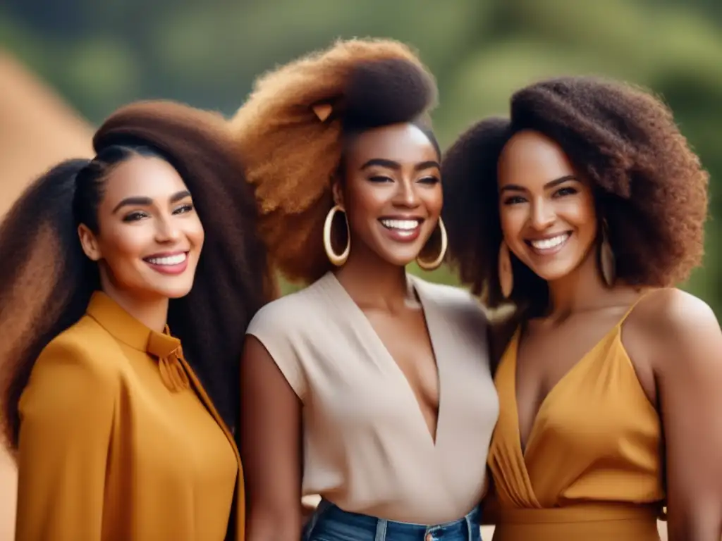 Un retrato de grupo diverso con variados estilos de cabello, irradiando confianza y positividad