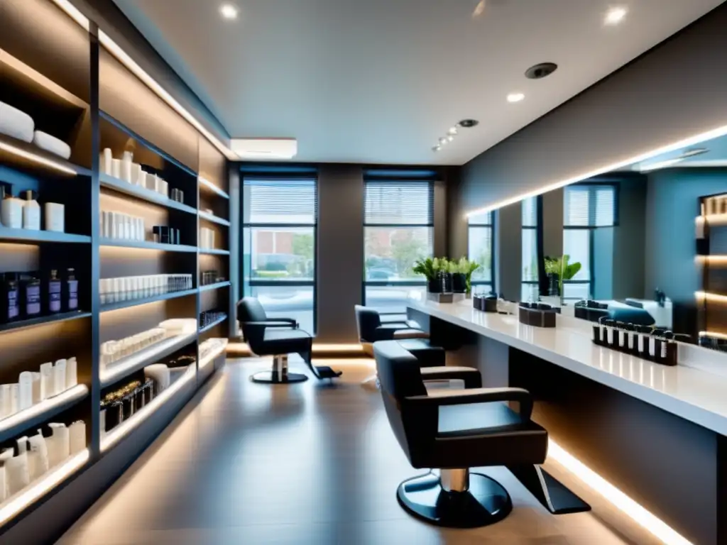 Salón de belleza moderno: organización impecable y ambiente profesional